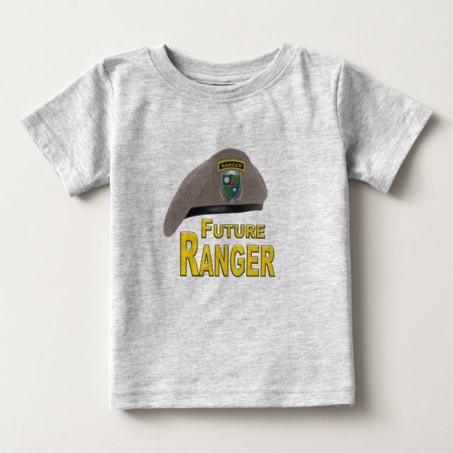 Adorably Cute Future Ranger Beret Baby T-Shirt (Front)