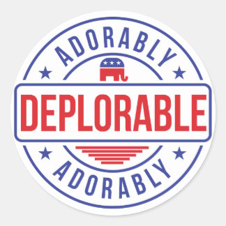 Adorably Deplorable sticker