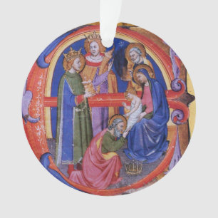 ADORATION OF MAGI CHRISTMAS NATIVITY PARCHMENT ORNAMENT