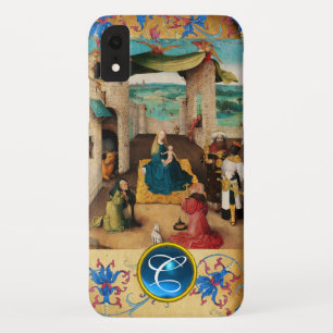 ADORATION OF MAGI CHRISTMAS PARCHMENT GEM MONOGRAM iPhone XR CASE