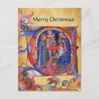 ADORATION OF MAGI CHRISTMAS PARCHMENT Red Gem