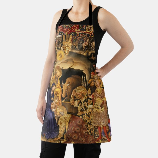 ADORATION OF MAGI  Gentile Da Fabriano, Christmas Apron (Insitu)