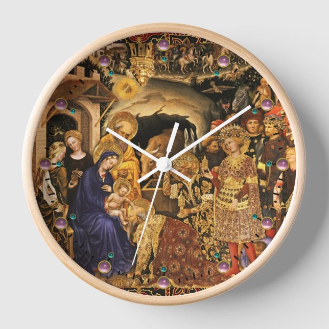 ADORATION OF MAGI  Gentile Da Fabriano, Christmas  Clock (Front)