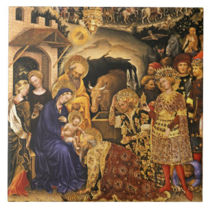 ADORATION OF MAGI Gentile Da Fabriano, Nativity Ceramic Tile