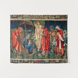 ADORATION OF MAGI Morris,Burne-Jones Christmas Tapestry