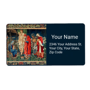 ADORATION OF MAGI Morris,Burne-Jones Label