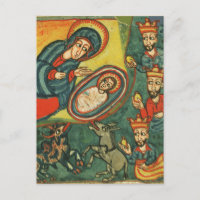 ADORATION OF MAGI, NATIVITY CHRISTMAS PARCHMENT