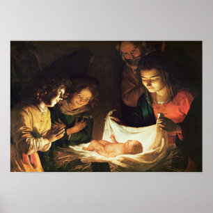 Adoration of the baby, c.1620 poster