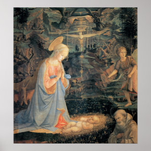 Adoration of the Child - Lippi Poster