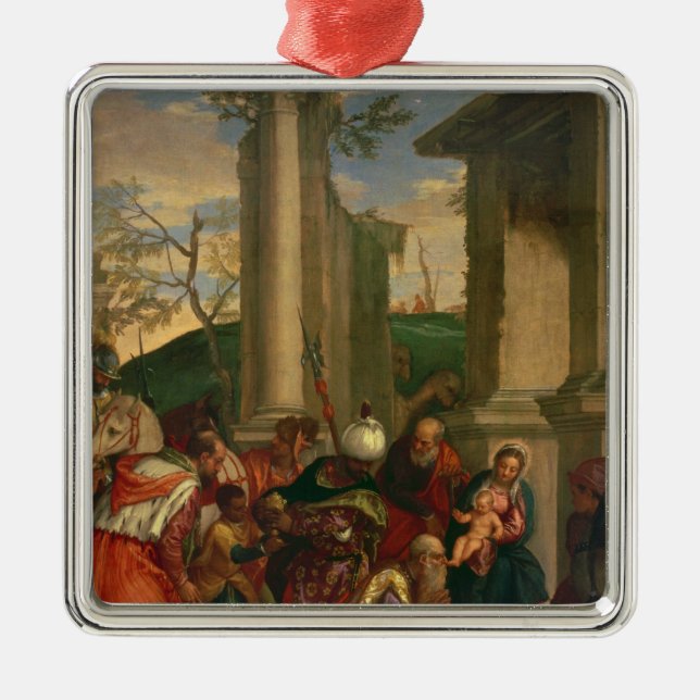 Adoration of the Kings Metal Ornament (Front)