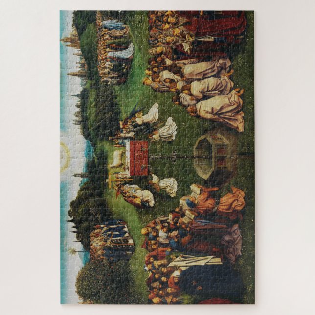 Adoration of the Lamb by Jan van Eyck Jigsaw Puzzle (Vertical)