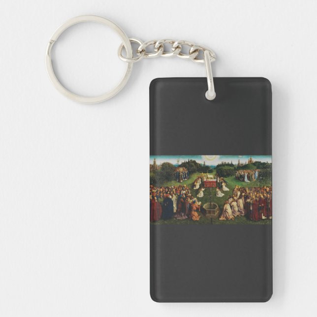 Adoration of the Lamb by Jan van Eyck Key Ring (Front)
