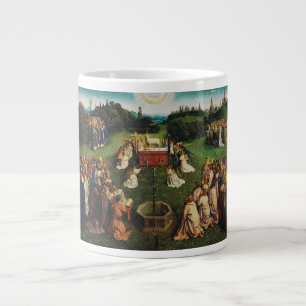 Adoration of the Lamb by Jan van Eyck Large Coffee Mug