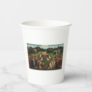 Adoration of the Lamb by Jan van Eyck Paper Cups