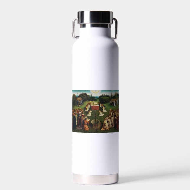 Adoration of the Lamb by Jan van Eyck Water Bottle (Front)