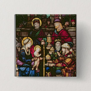 Adoration of the Magi 15 Cm Square Badge