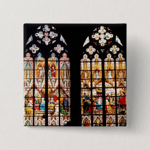 Adoration of the Magi 15 Cm Square Badge