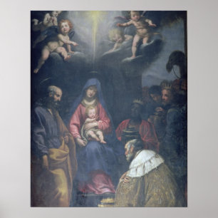 Adoration of the Magi, 1629 (oil on canvas) Poster