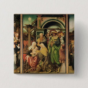Adoration of the Magi 2 15 Cm Square Badge