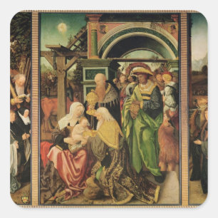 Adoration of the Magi 2 Square Sticker