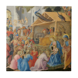 Adoration of the Magi by Fra Angelico and Filippo Ceramic Tile