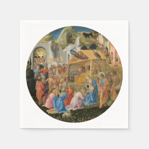 Adoration of the Magi by Fra Angelico and Filippo  Napkin