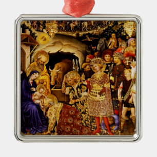 Adoration of the Magi by Gentile da Fabriano Metal Ornament