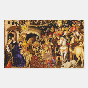 Adoration of the Magi by Gentile da Fabriano Rectangular Sticker