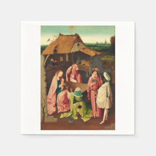 Adoration of the Magi by Hieronymus Bosch Napkin