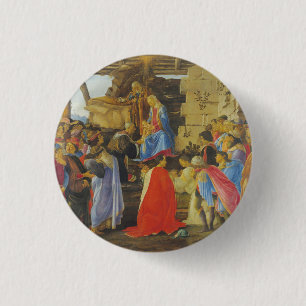 Adoration of the Magi by Sandro Botticelli 1475 3 Cm Round Badge
