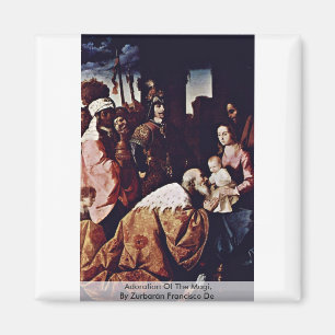 Adoration Of The Magi, By Zurbarán Francisco De Magnet
