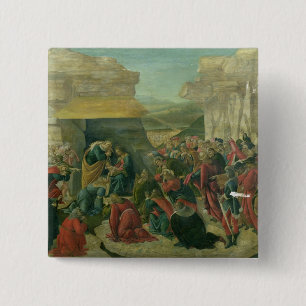Adoration of the Magi, c.1480 (tempera on panel) ( 15 Cm Square Badge