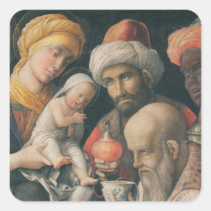 Adoration of the Magi, c.1495-1505 Square Sticker