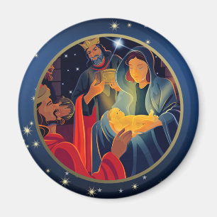 Adoration of the Magi. Christmas Gift Magnets