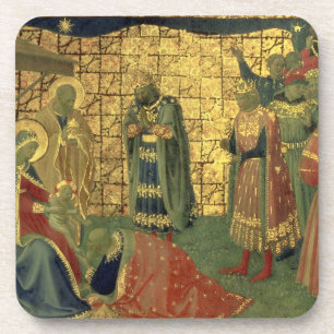 Adoration of the Magi, detail from a predella pane Coaster