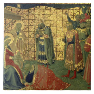 Adoration of the Magi, detail from a predella pane Tile