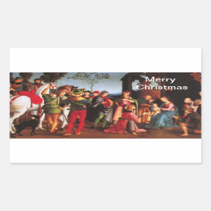 ADORATION OF THE MAGI RECTANGULAR STICKER