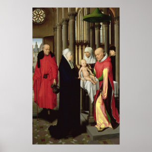 Adoration of the Magi: Right wing of triptych Poster