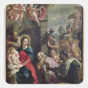 Adoration of the Magi Square Sticker
