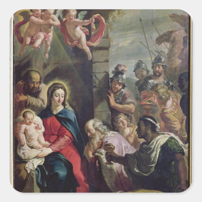 Adoration of the Magi Square Sticker (Front)