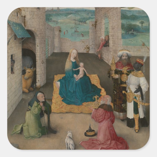 Adoration of the Magi Square Sticker (Front)