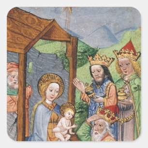 Adoration of the Magi Square Sticker