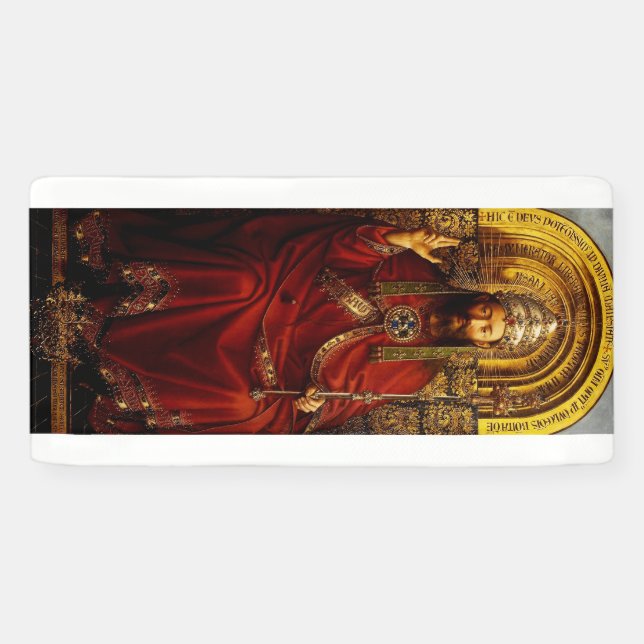 Adoration of the Mystic Lamb by Jan van Eyck Banner (Horizontal)