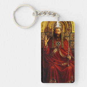 Adoration of the Mystic Lamb by Jan van Eyck Key Ring