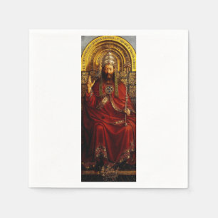 Adoration of the Mystic Lamb by Jan van Eyck Napkin