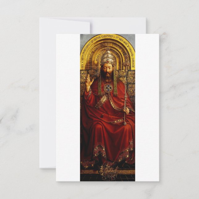 Adoration of the Mystic Lamb by Jan van Eyck Thank You Card (Front)