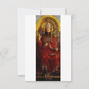 Adoration of the Mystic Lamb by Jan van Eyck Thank You Card