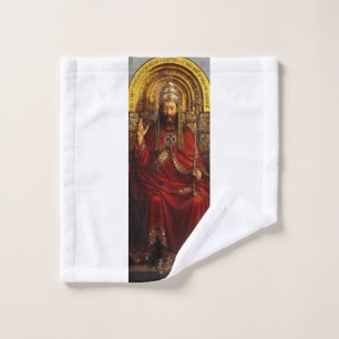 Adoration of the Mystic Lamb by Jan van Eyck Wash Cloth