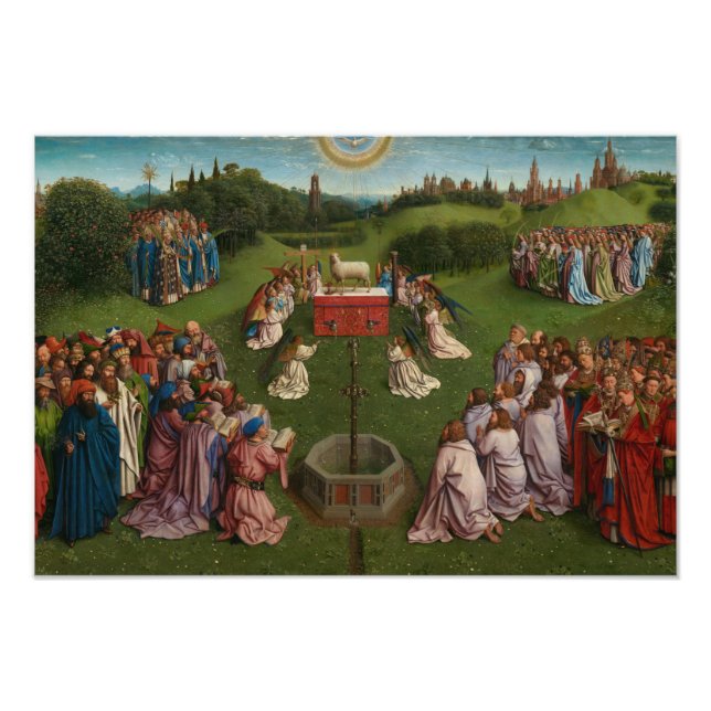 Adoration of the Mystic Lamb, The Ghent Altarpiece Photo Print (Front)
