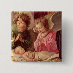 Adoration of the Shepherds 15 Cm Square Badge